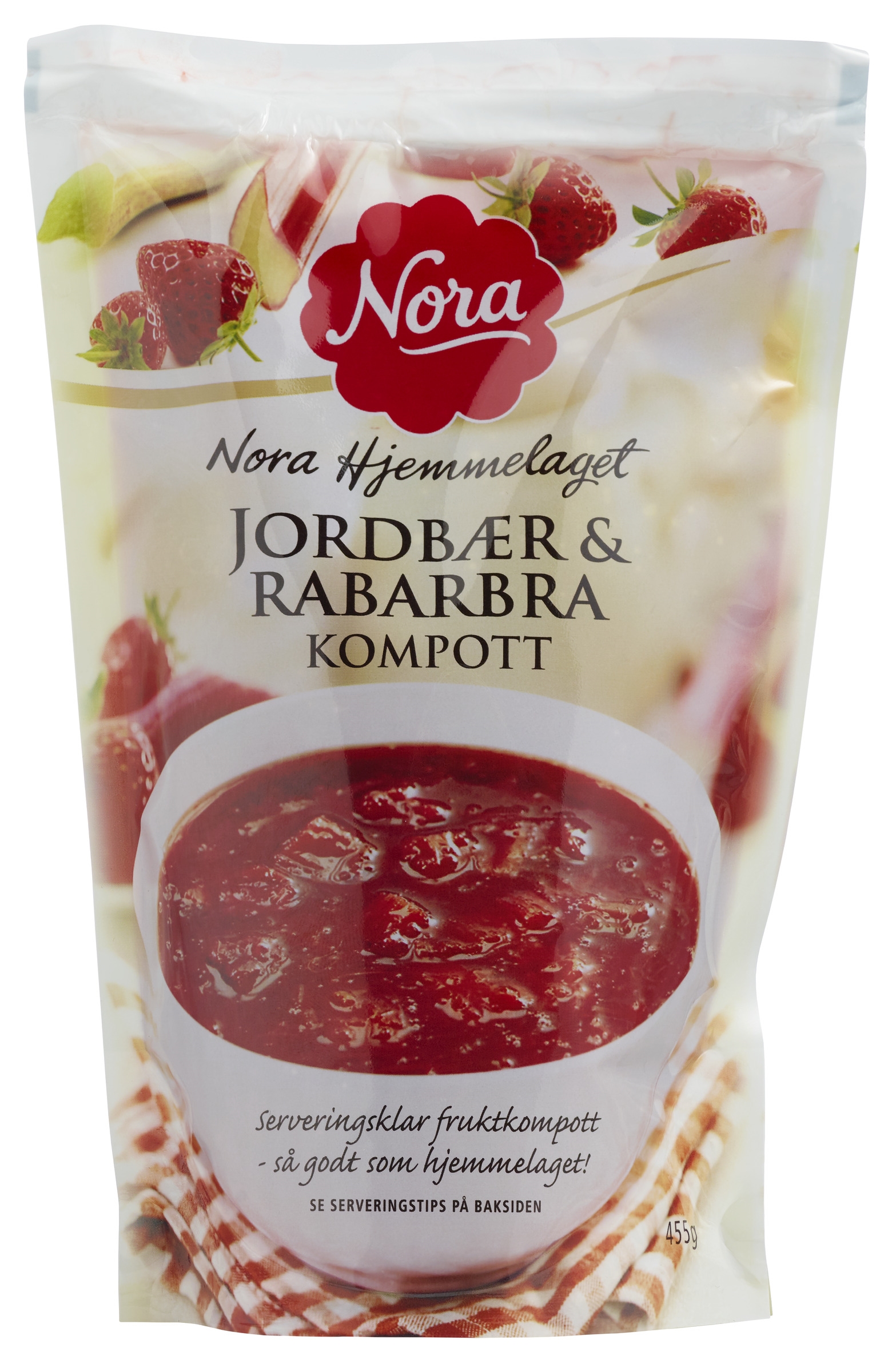 Jordbær & rabarbra kompott   455g