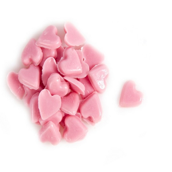 Sjokoladepynt små rosa hjerter  600g