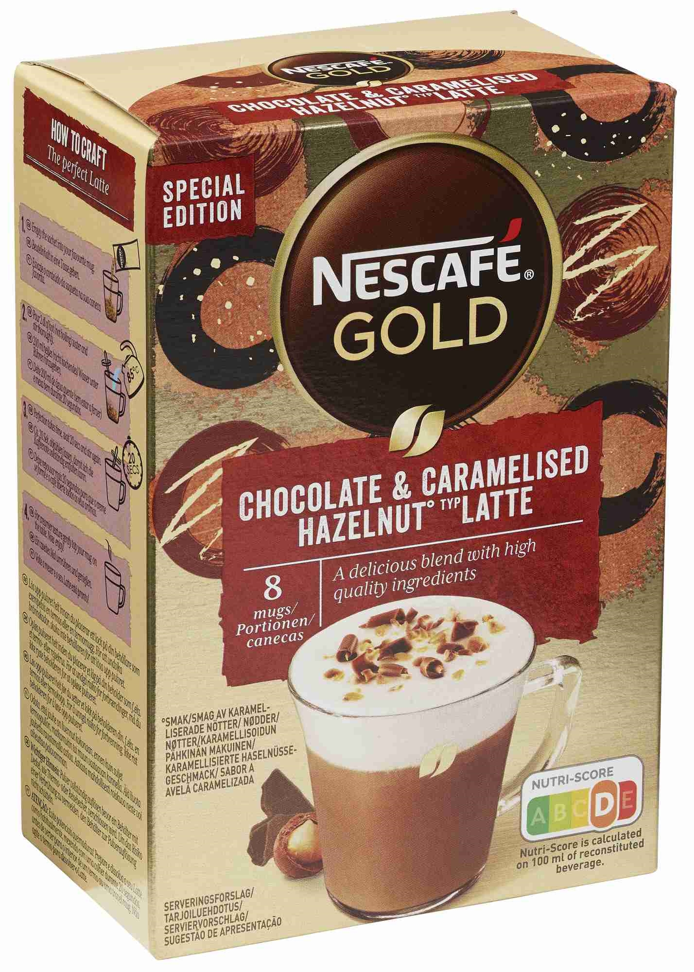 Nescafe gold choc hazelnut latte  148g