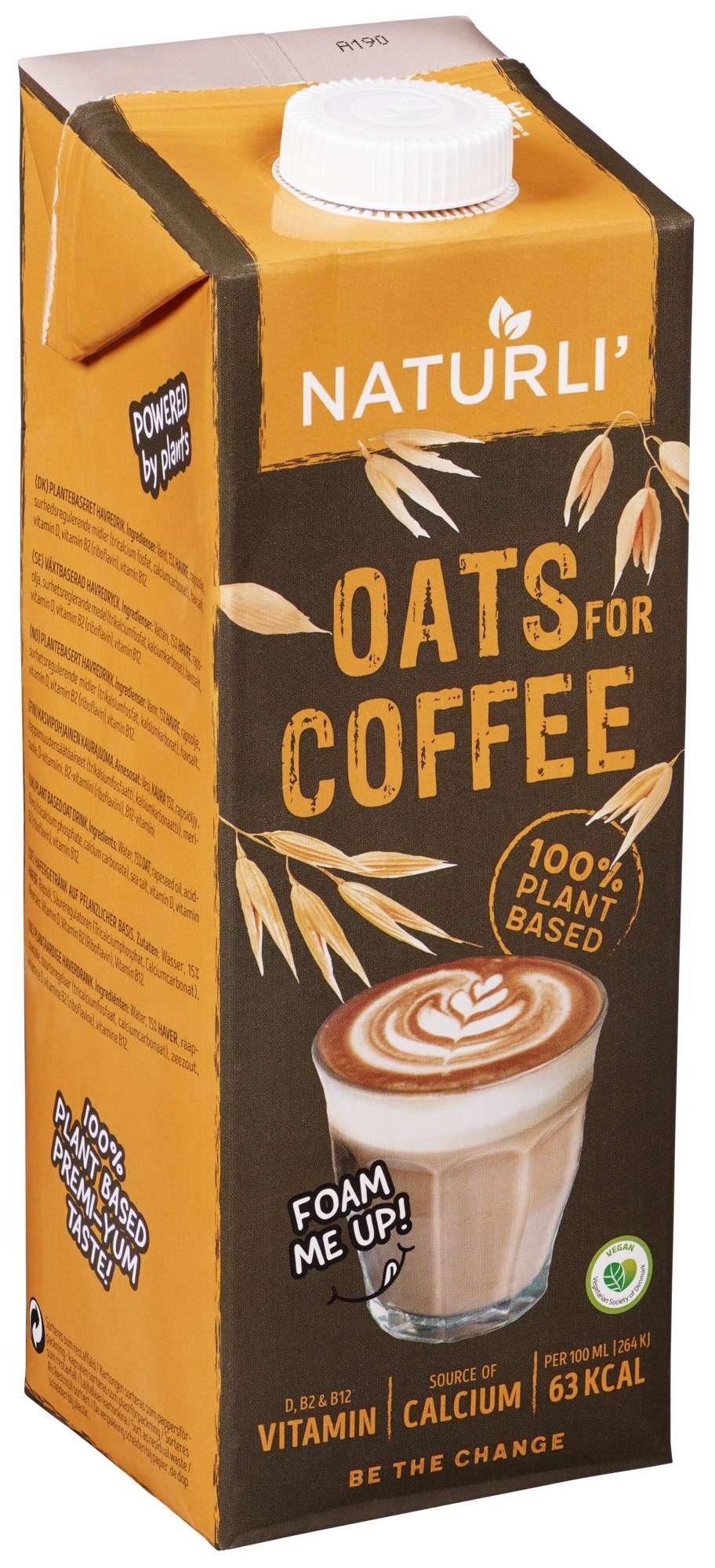 Naturli' oats for coffee  1l