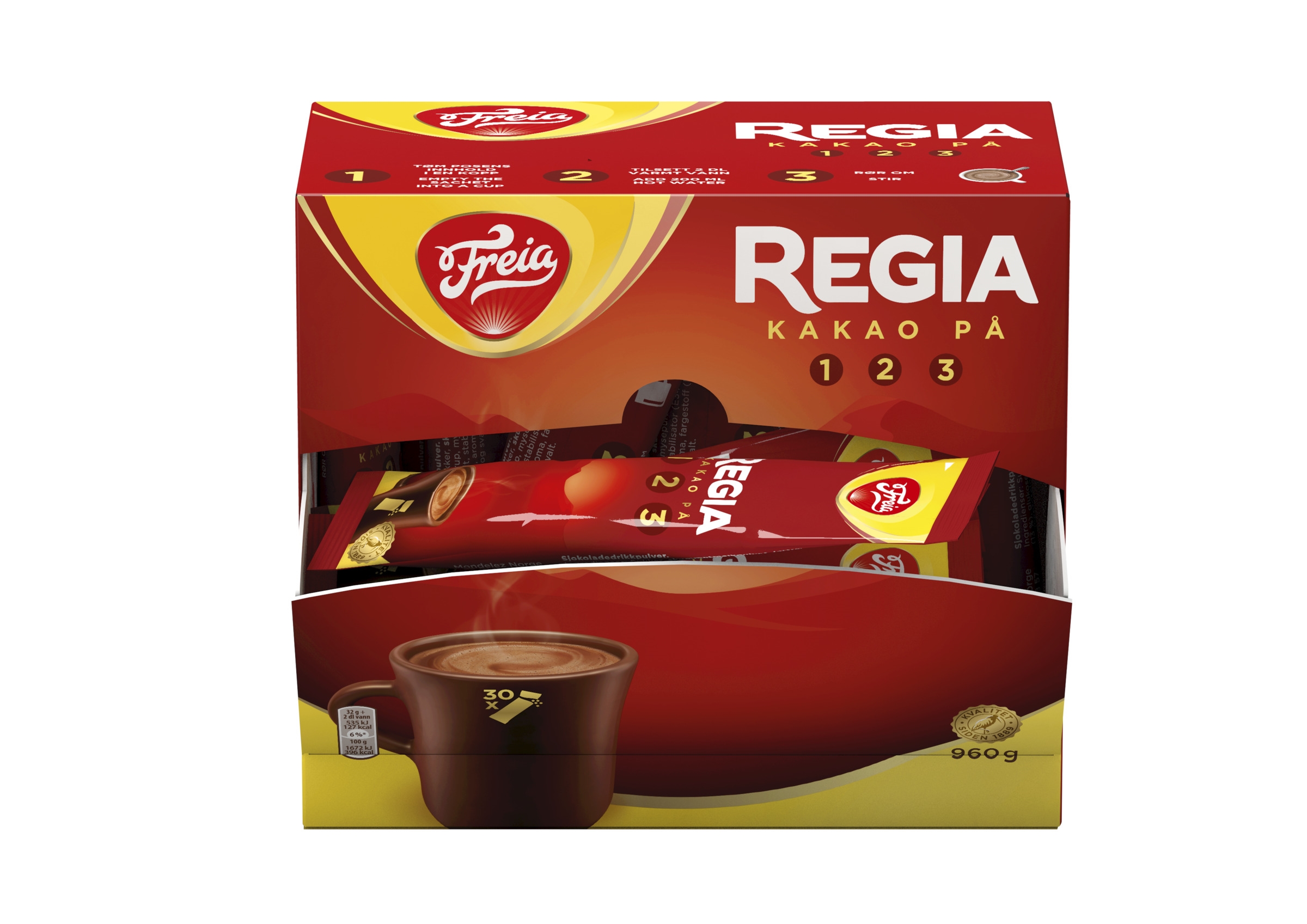 Regia sjokoladedrikk  30x32g   960g