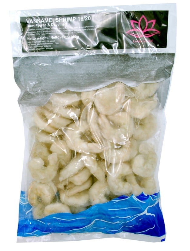 Peeled deveined shrimp 16/20   1kg