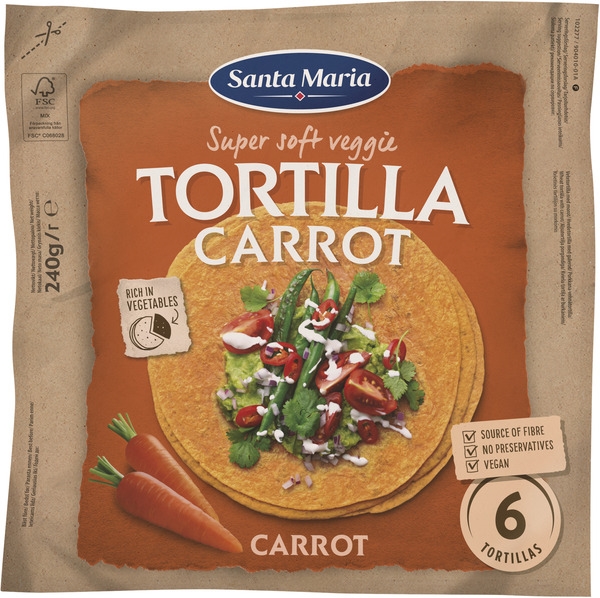 Tortilla carrot medium  240g