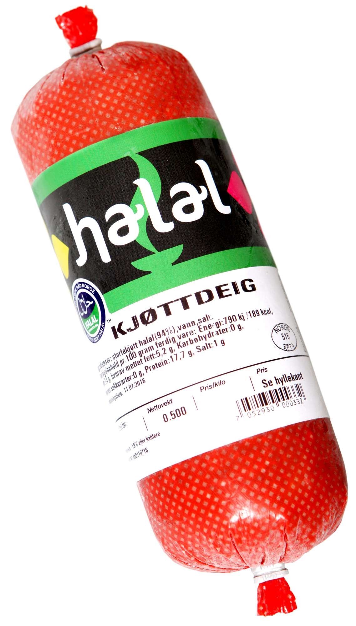 Kjøttdeig halal  500g