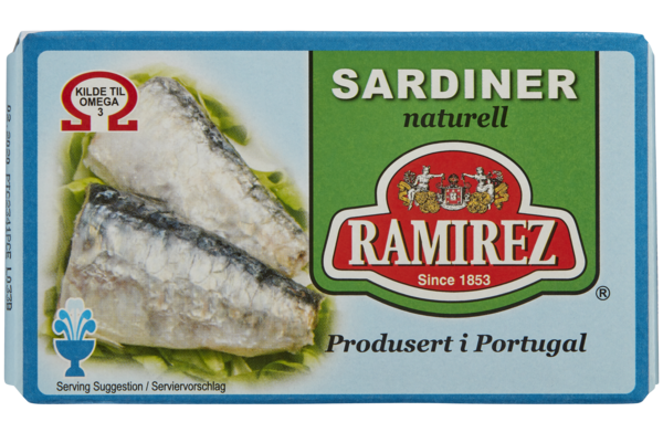 Sardiner naturell  125g