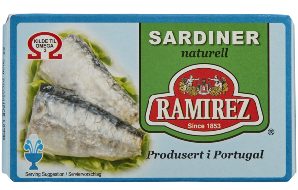 Sardiner naturell  125g