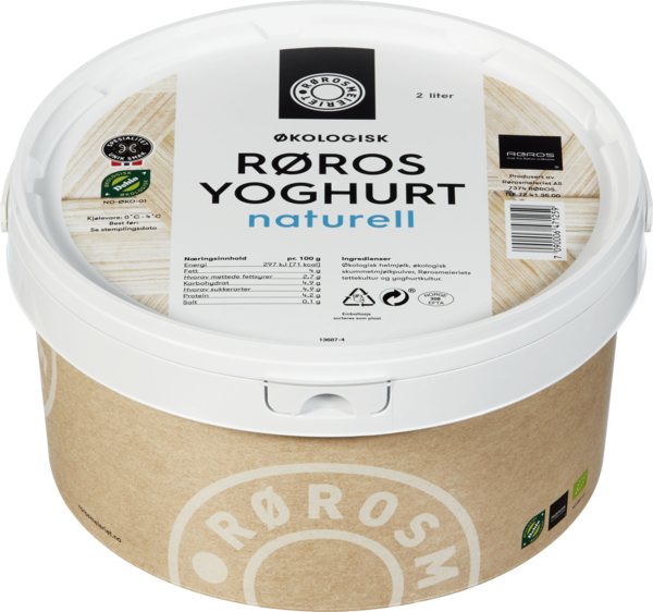 Røros yoghurt naturell økol.   2l