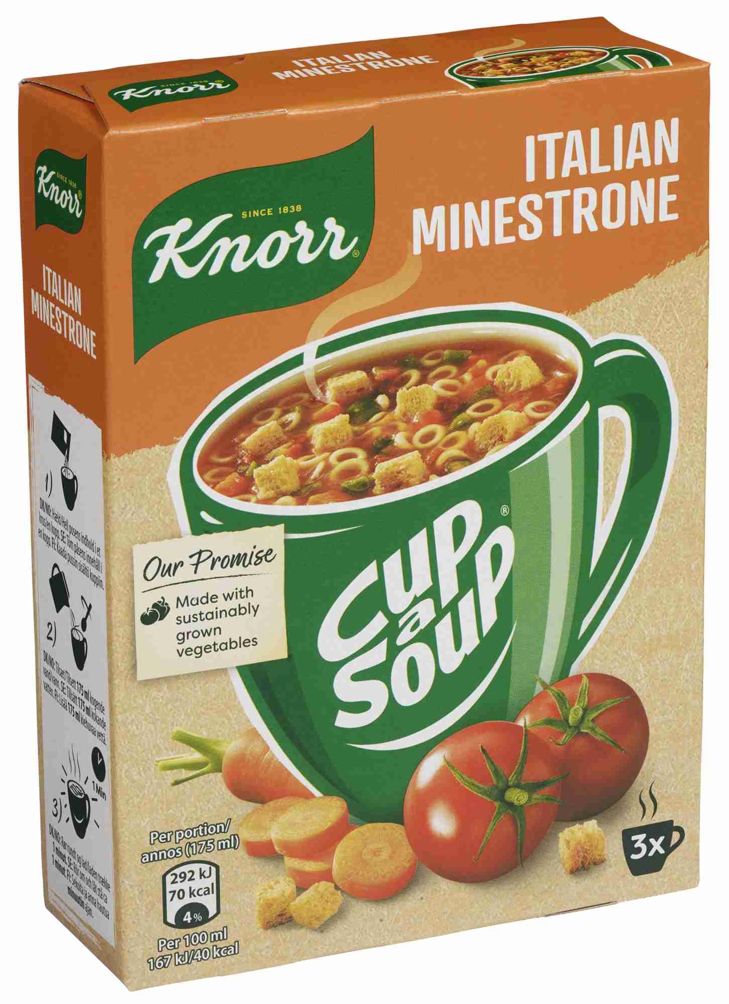 Knorr cup a soup minestrone    3pk