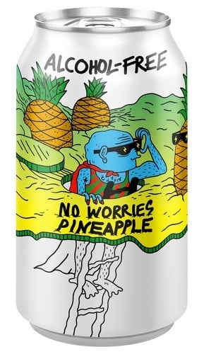 Lervig no worries pineapple bx   0,5%   24x33cl