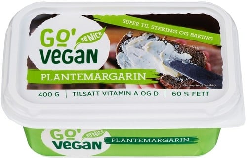 Go vegan plantemargarin   400g