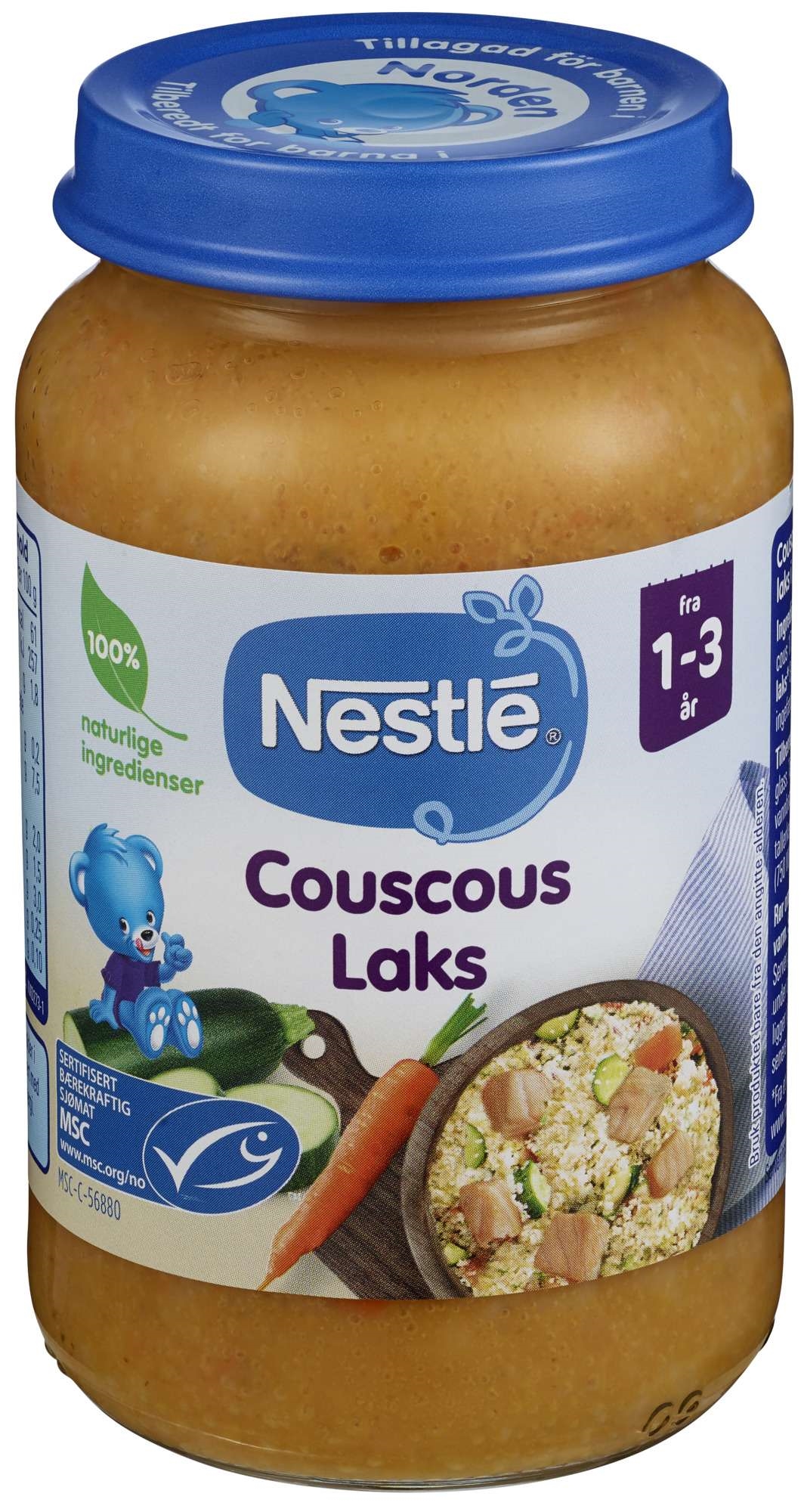 Naturnes couscous laks 1-3år 220g