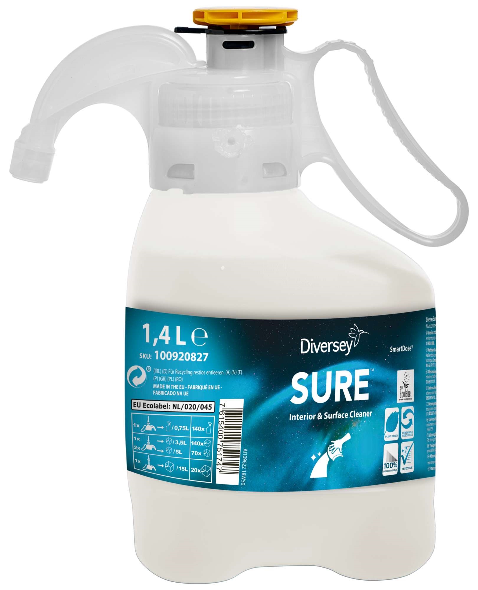 Sure interior & surface cleaner smartdose  1,4l