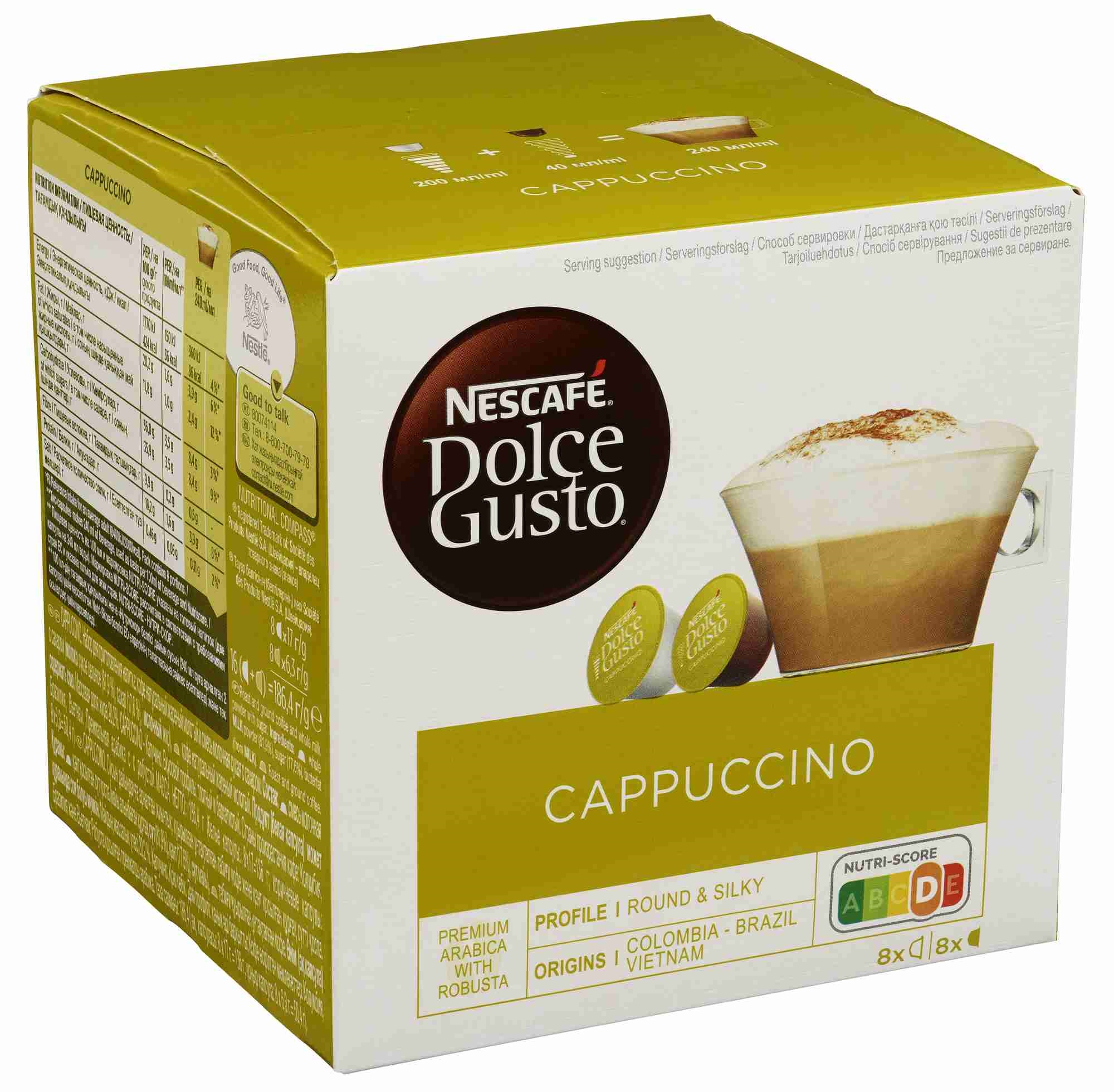 Dolce gusto cappuccino     186g