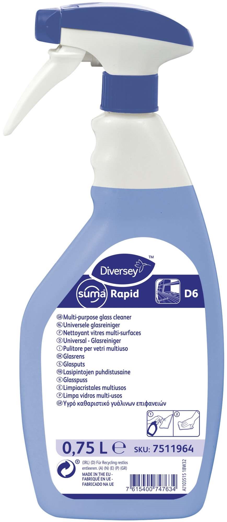 Suma rapid d6 universalrengjøring     0,75l