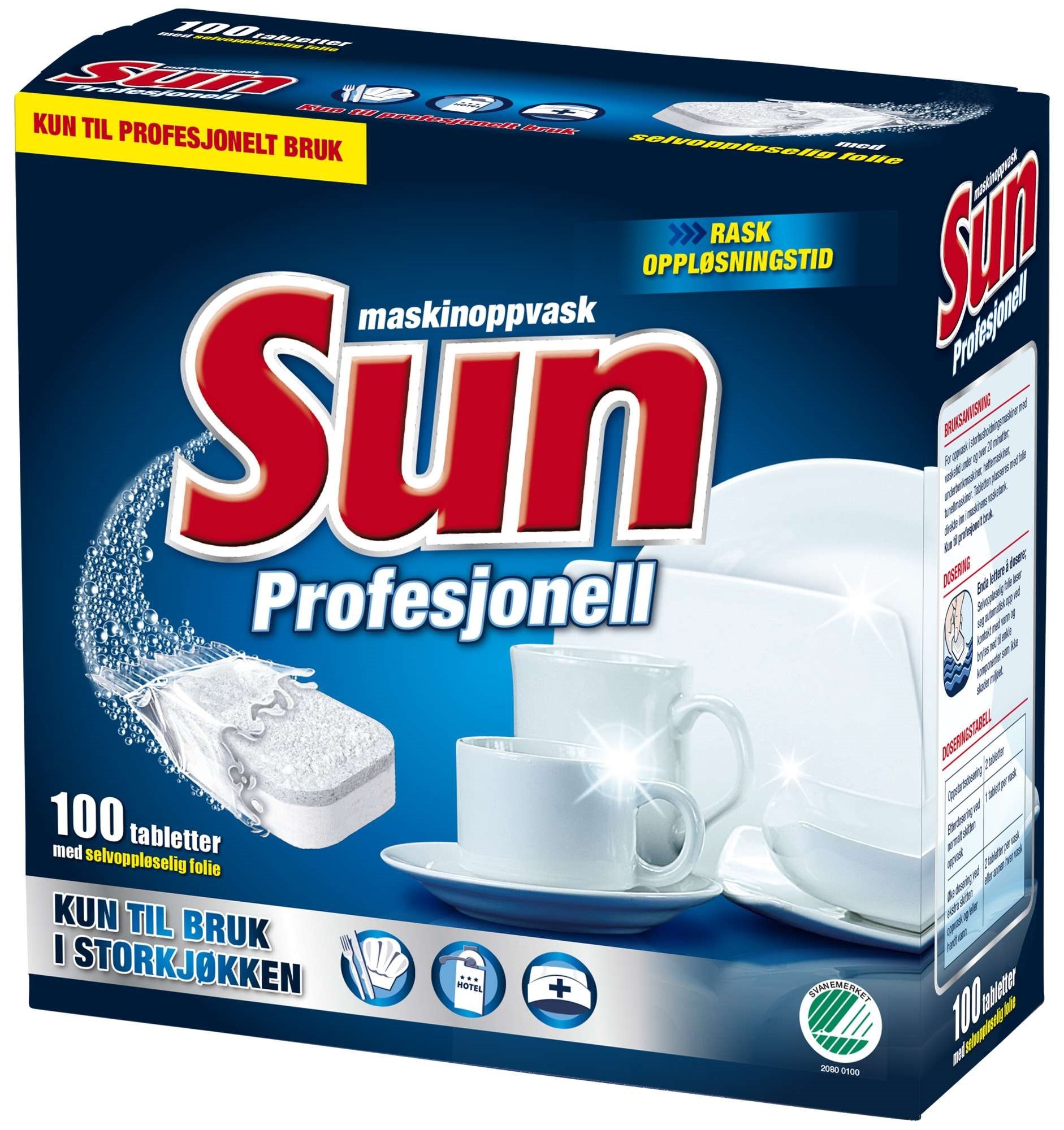 Sun profesjonell tabletter oppvask    100stk