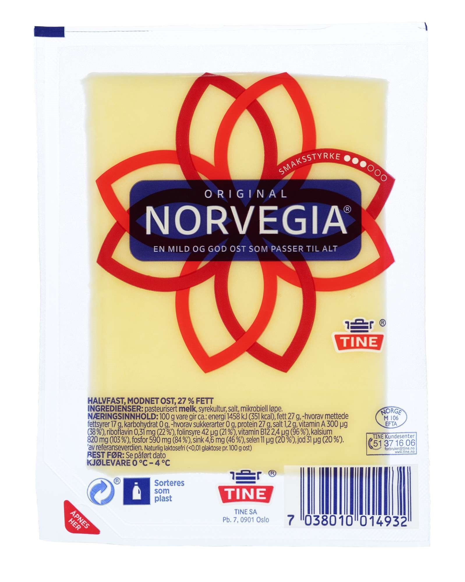 Norvegia 27% kuvert sk fri 100x2x15g