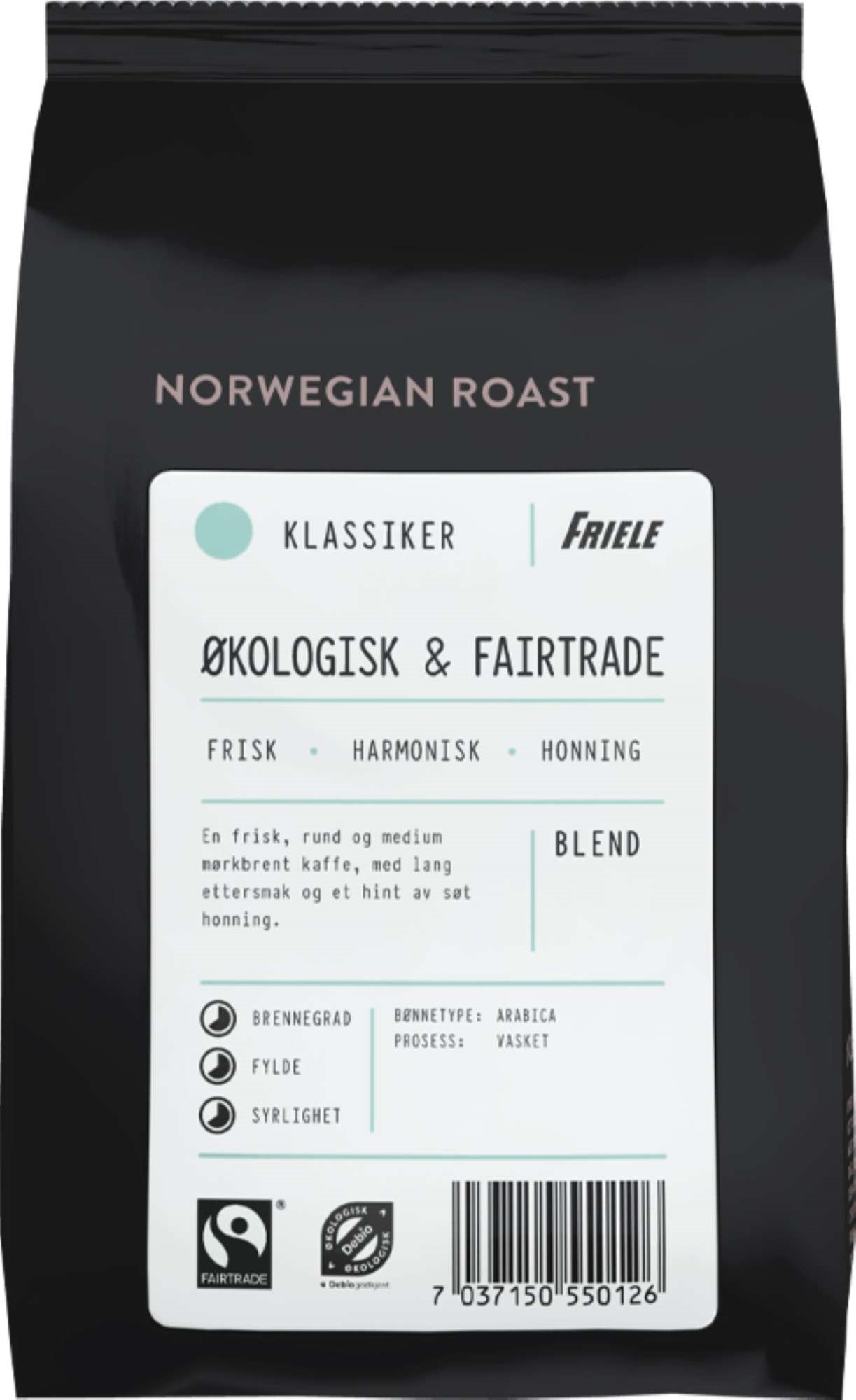 Kaffe hel økol.&fairtrade   500g