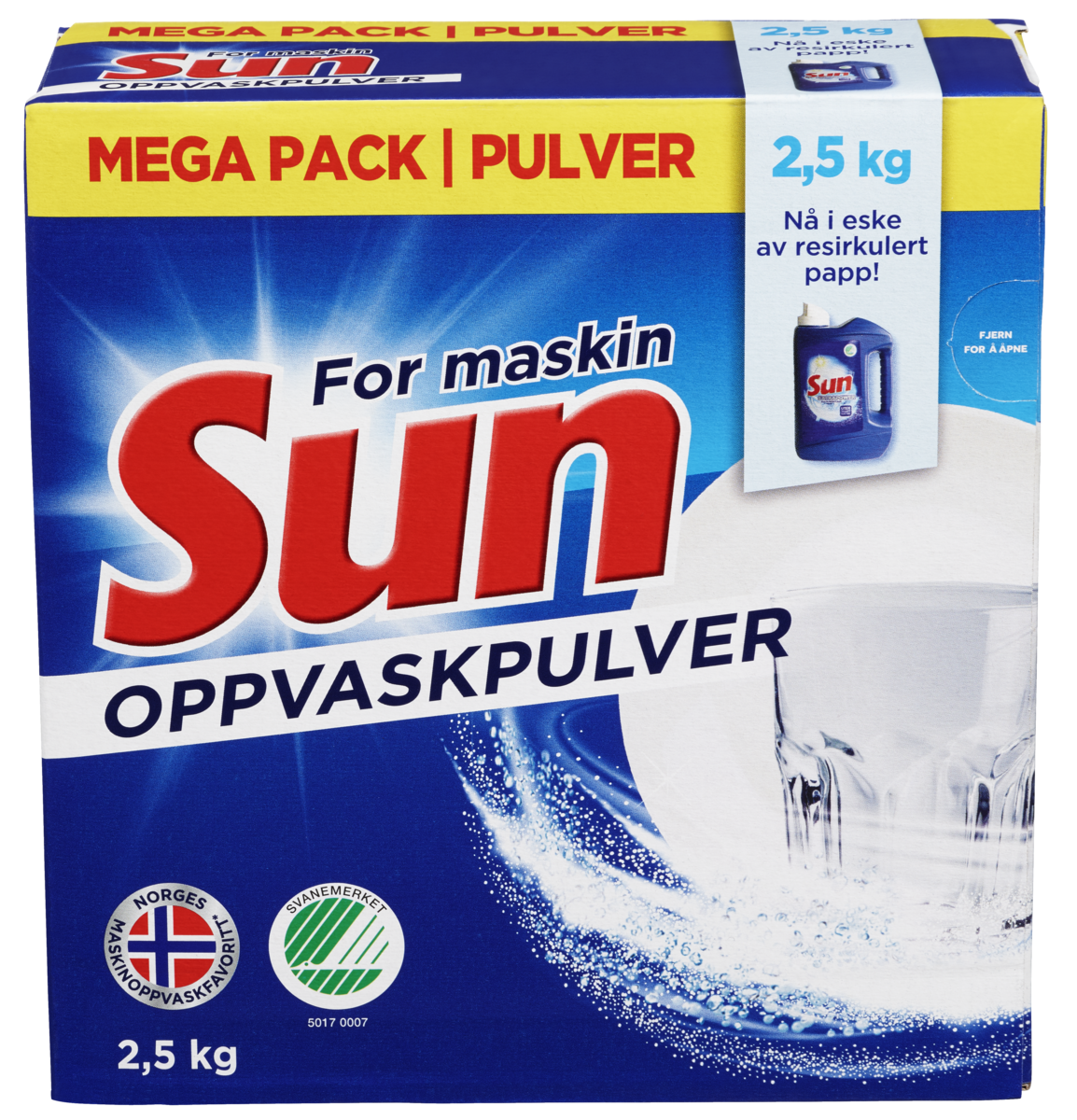 Sun maskinoppvaskpulver 2,5kg