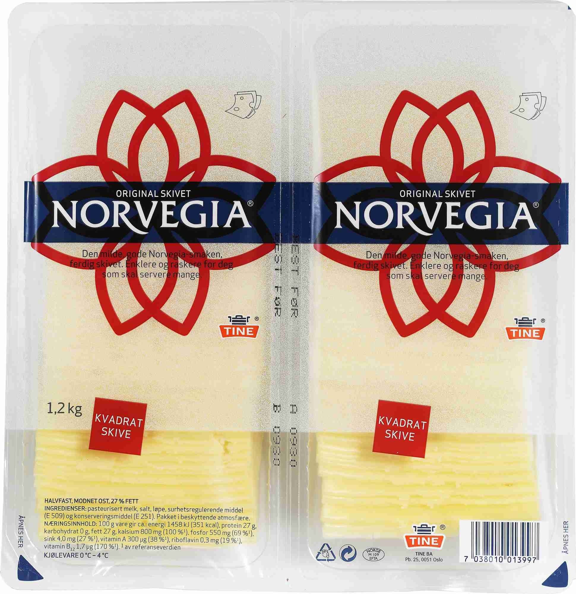 Norvegia kvadr.skiver   100x12g