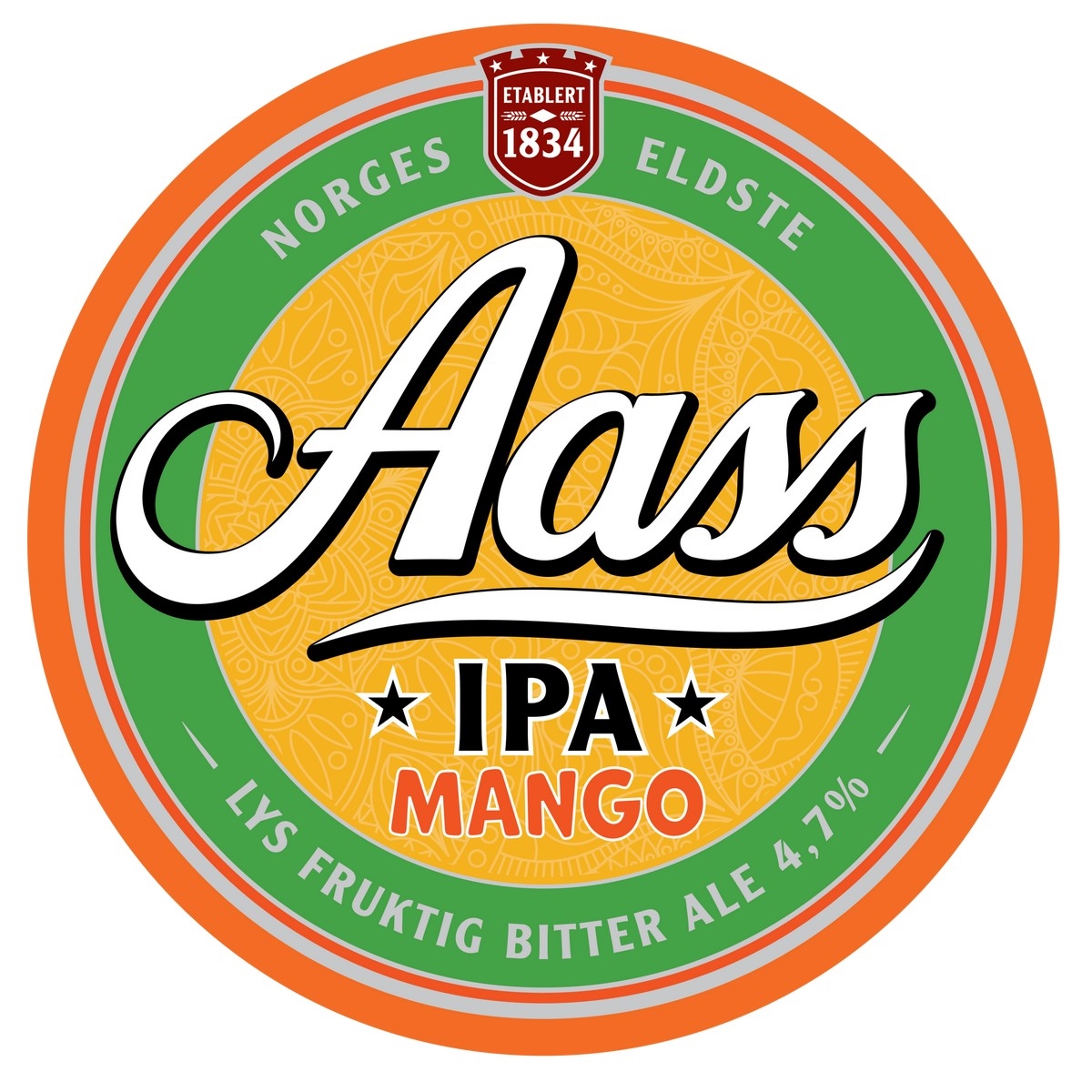 Aass ipa mango stålfat 4,7%   20l