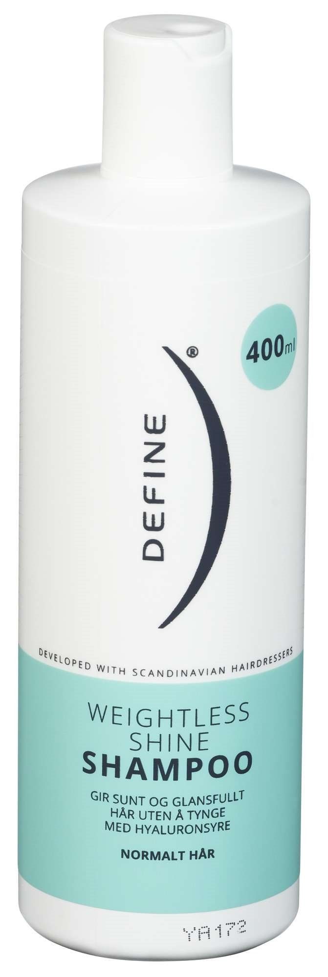 Define weightless shine shampoo   400ml