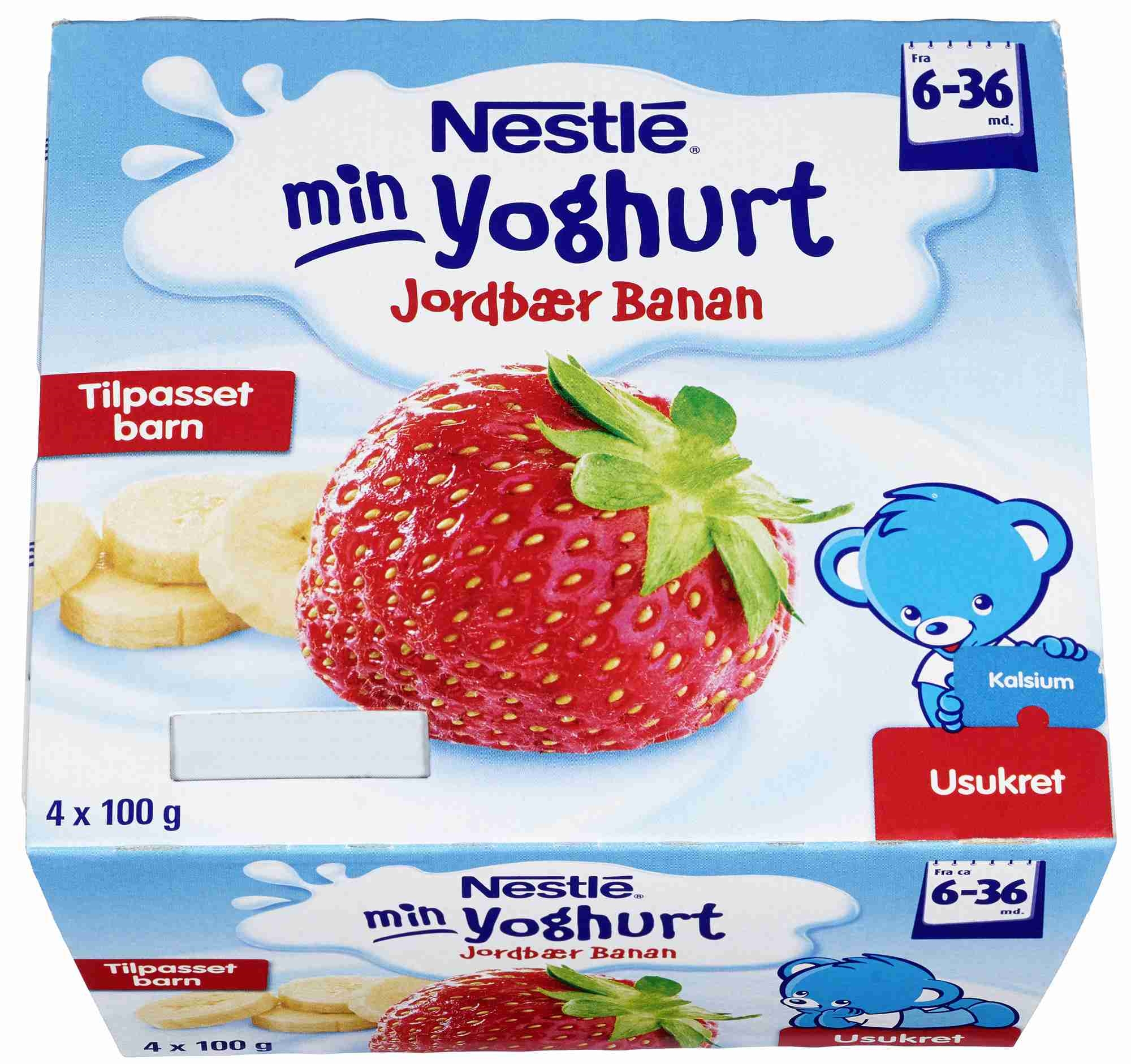 Min yoghurt jordbær banan   400g