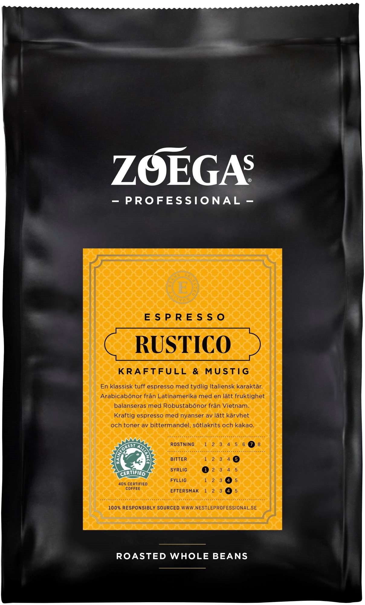 Zoegas espresso rustico rwb  500g