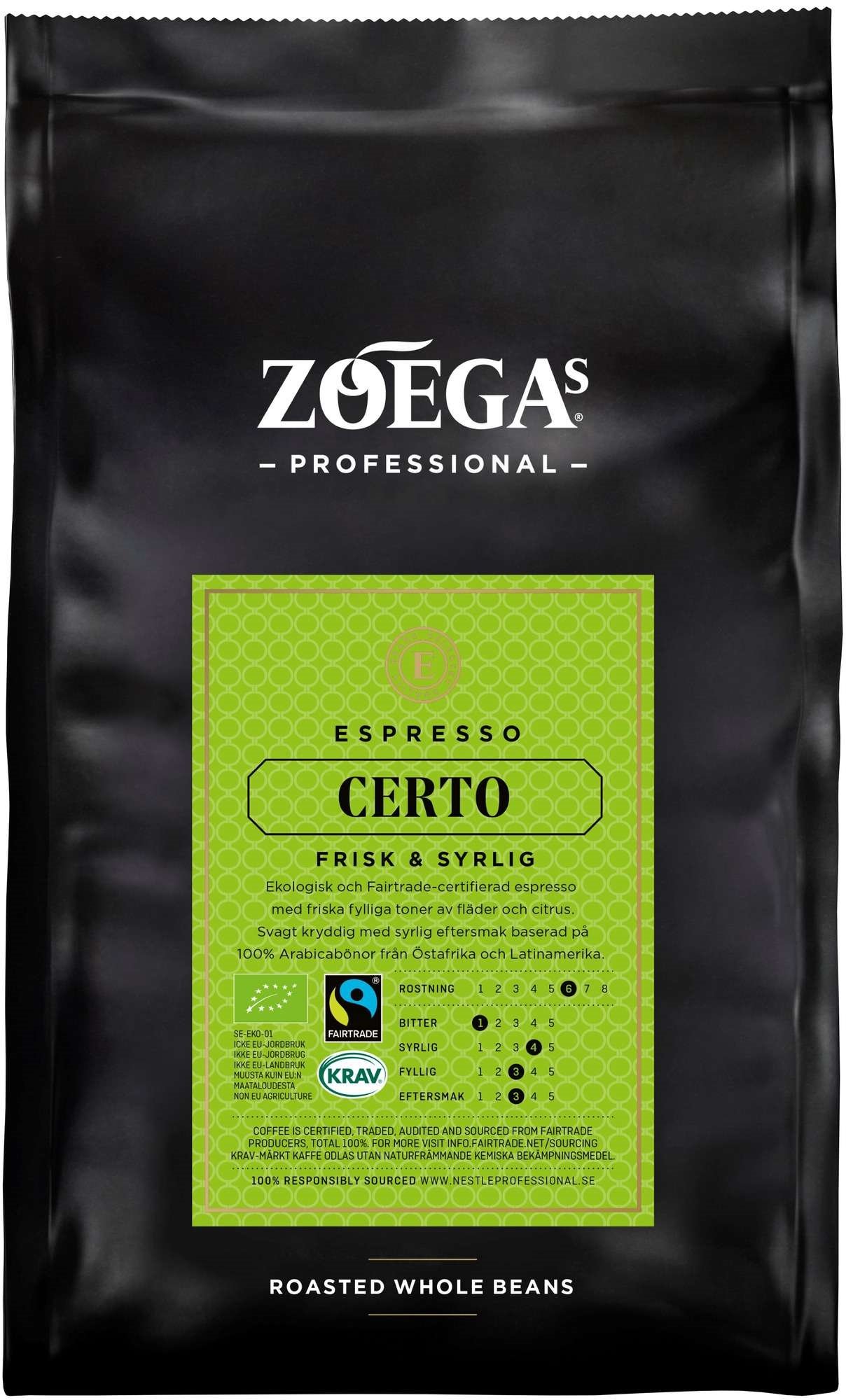 Zoegas espresso certo rwb  500g