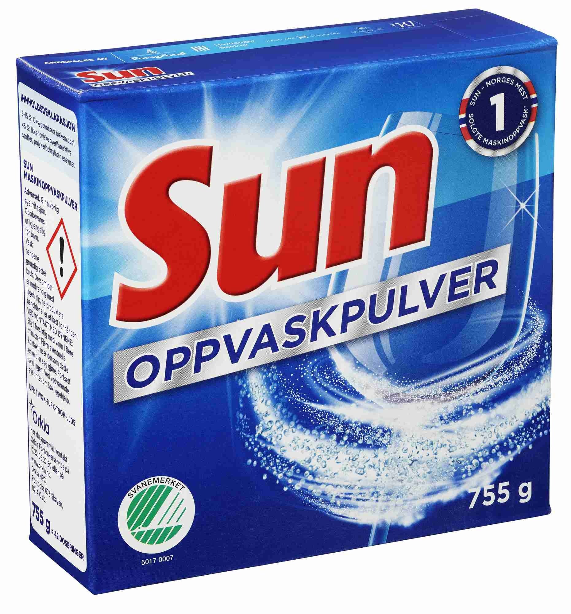 Sun maskinoppvaskpulver 755g