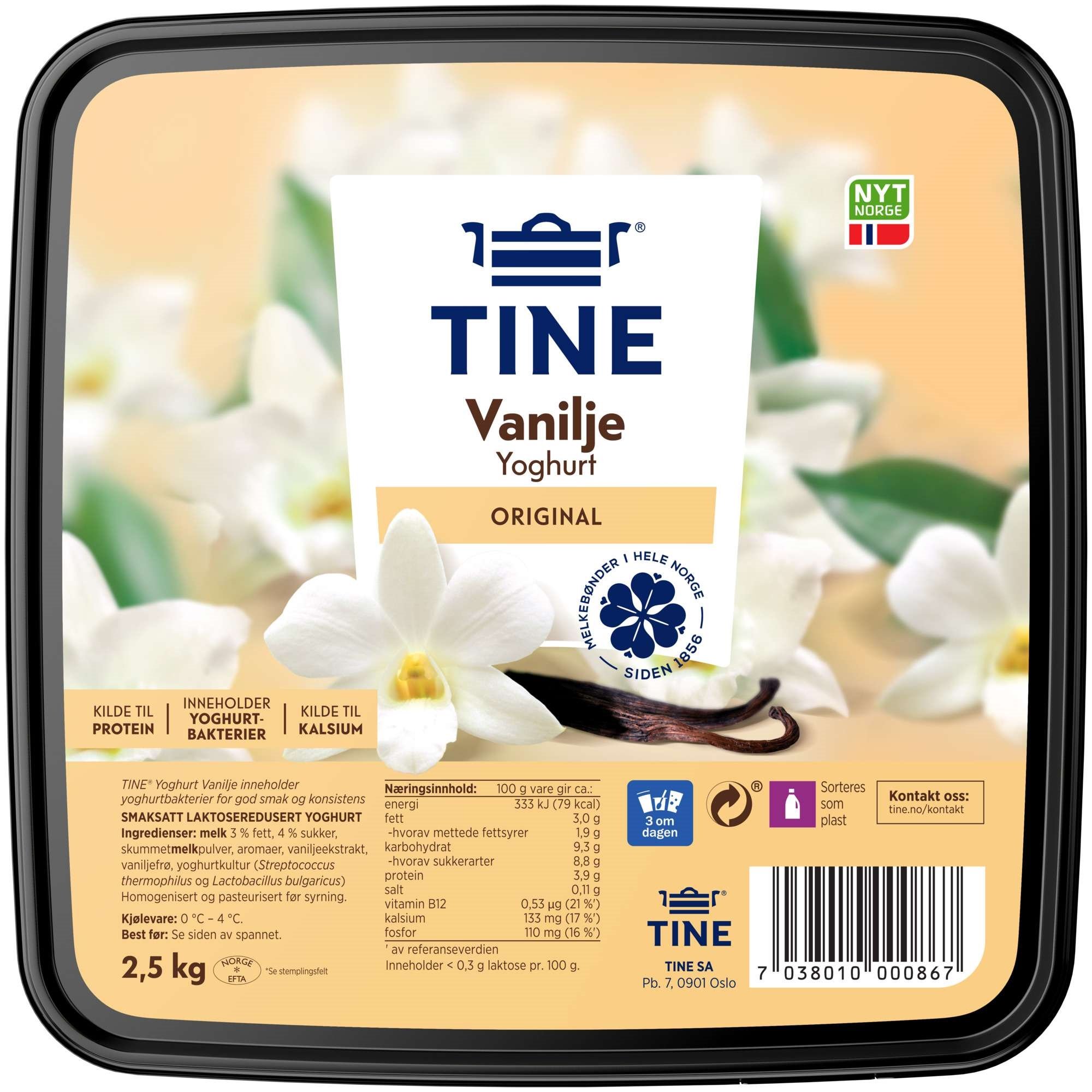 Yoghurt vanilje     2,5kg