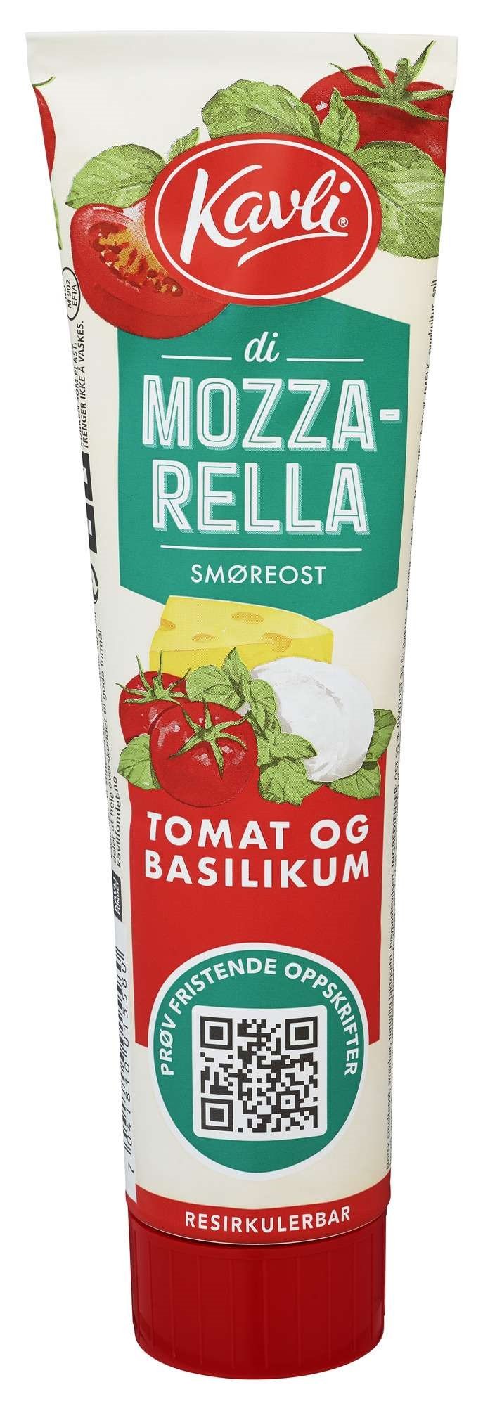 Di mozzarella tomat & basilikum   175g