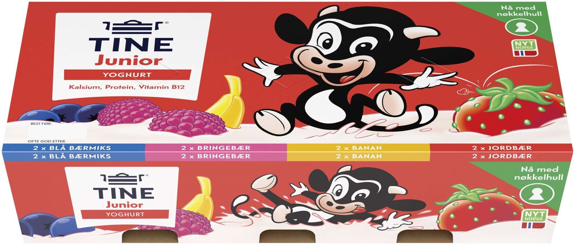 Junior yoghurt frukt & bær     8x125g