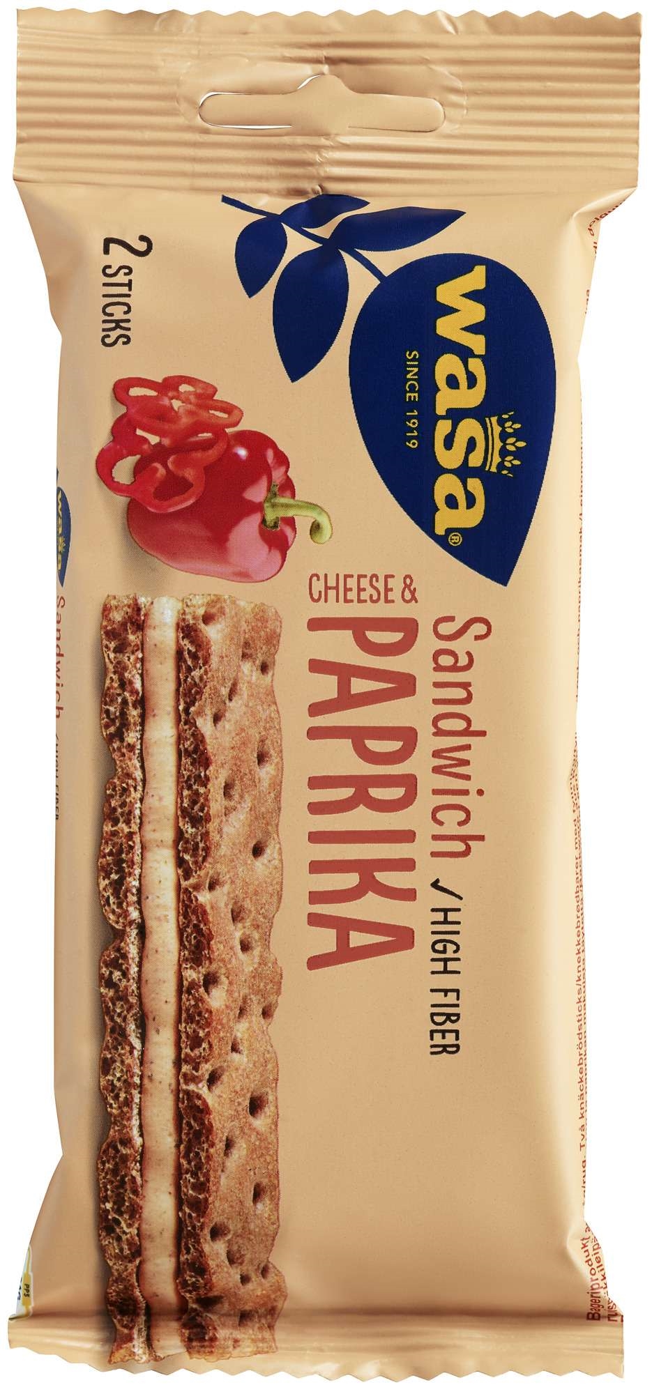 Wasa sandwich cheese&paprika  37g
