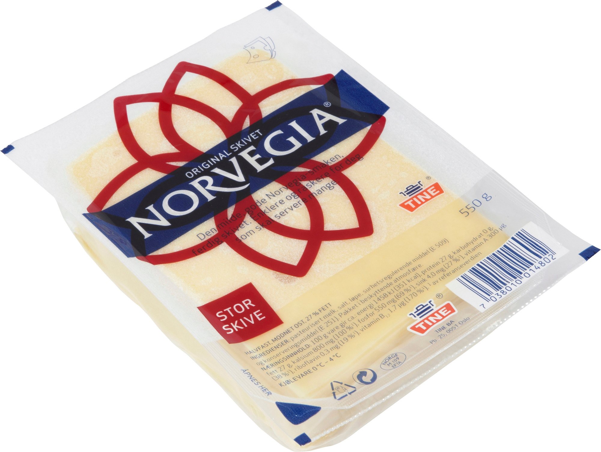 Norvegia 27% stor skive   550g