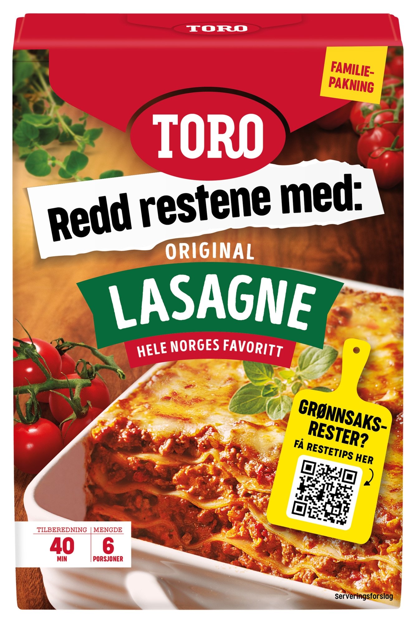 Lasagne fampakke  1pk   320g