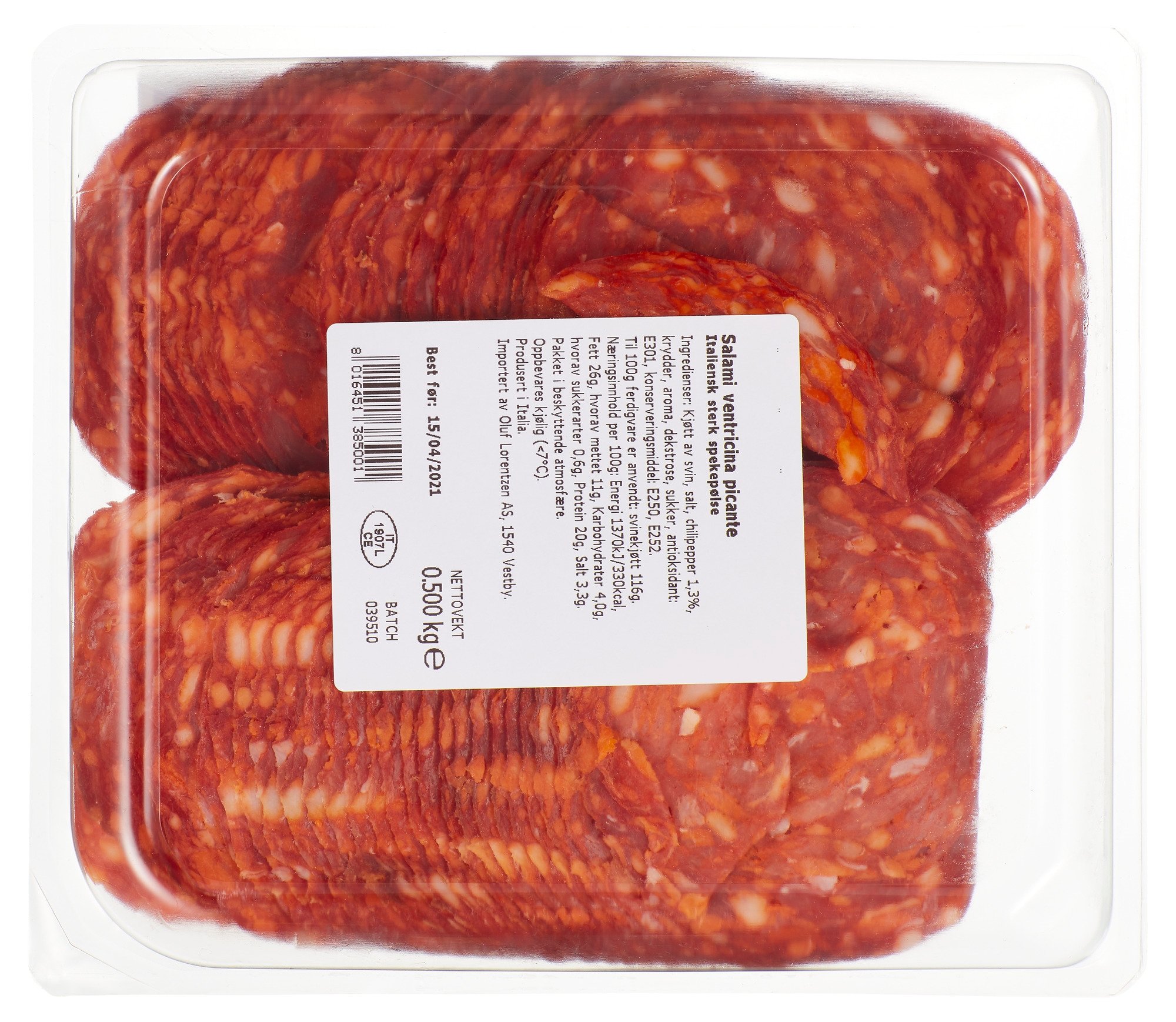 Salami ventricina picante  500g