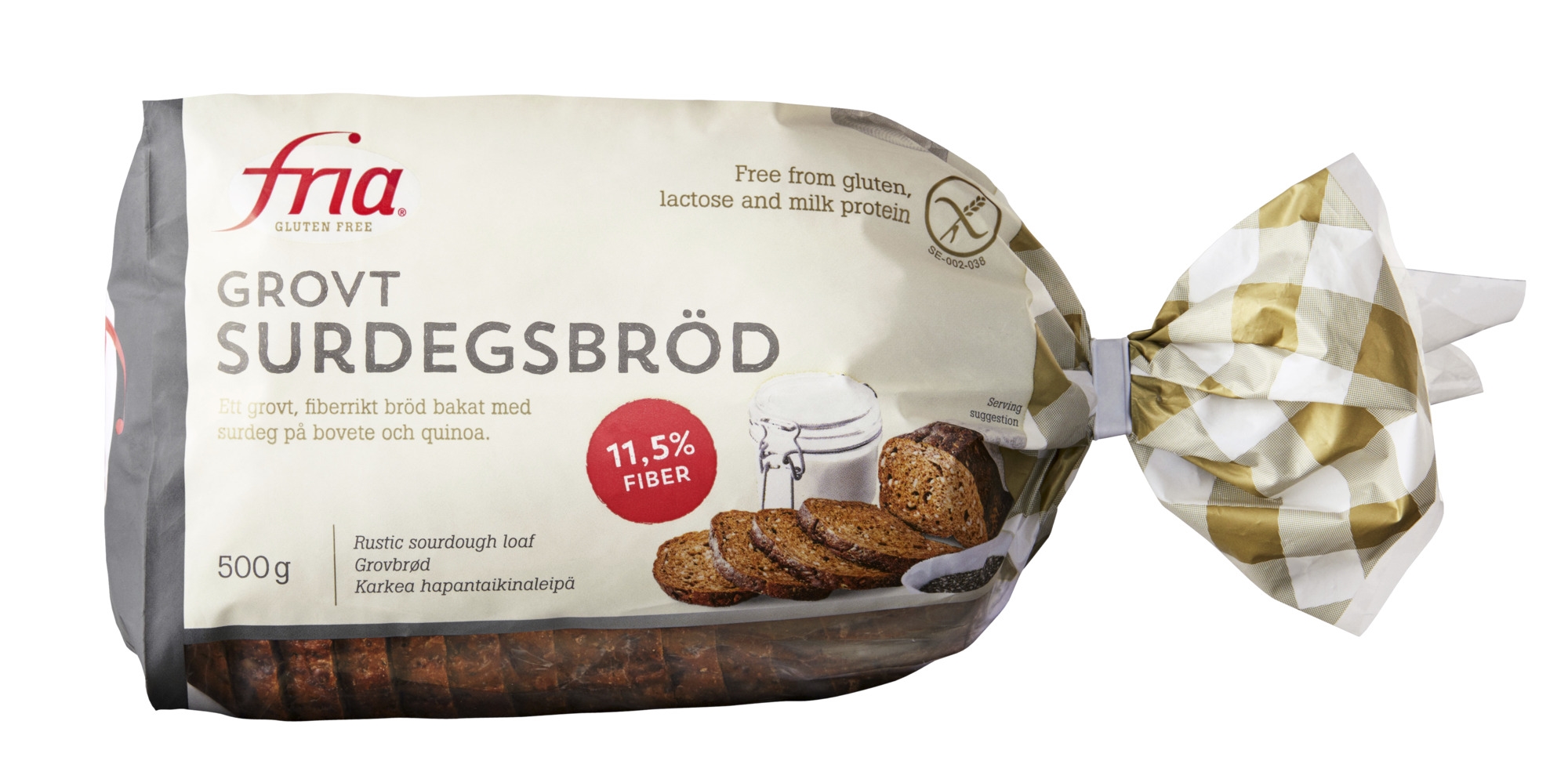 Surdeigsbrød grovt glutenfri  500g