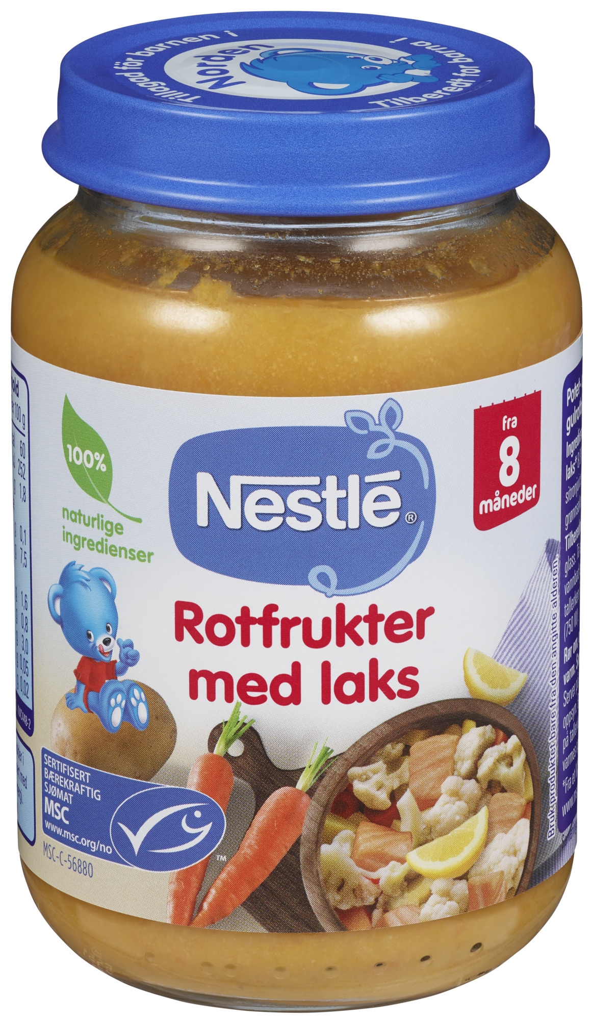 Naturnes rotfrukter m/laks 8m  190g