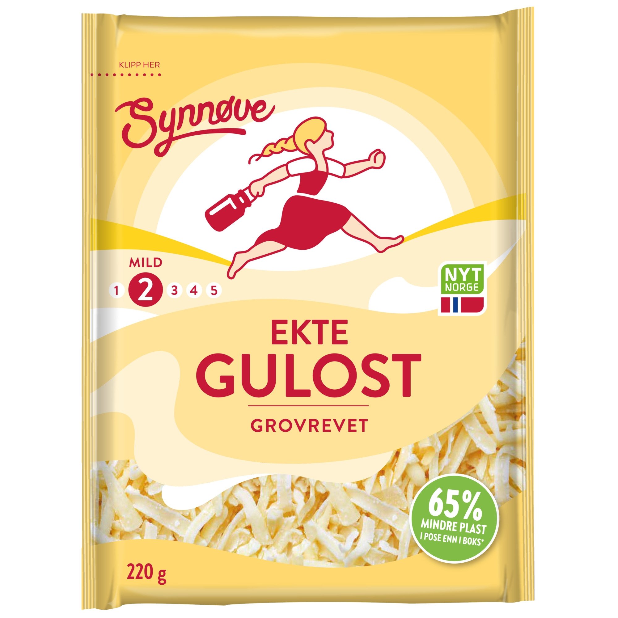 Synnøve gulost revet   220g