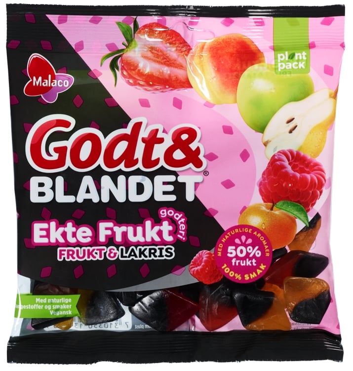 Godt&blandet ekte frukt frukt&lakris    140g