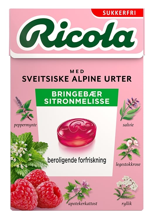 Ricola bringebær&sitron sukkerfri  50g