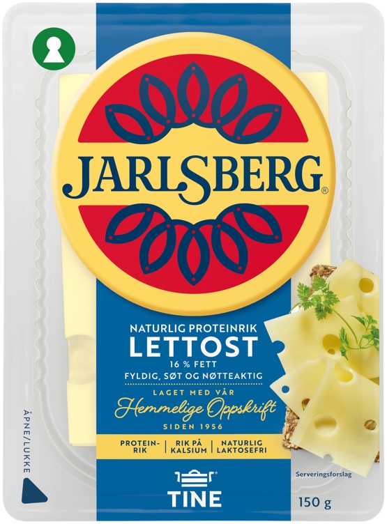 Jarlsberg lettere  16%   150g