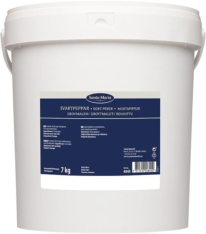 Sort pepper, grovmalt    7kg