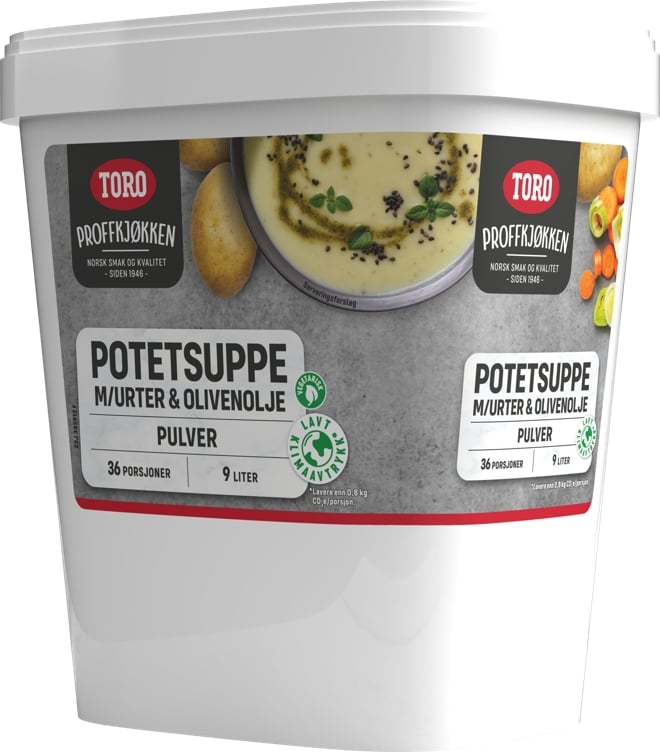 Potetsuppe med urter og oliven pulver 9l   0,9kg