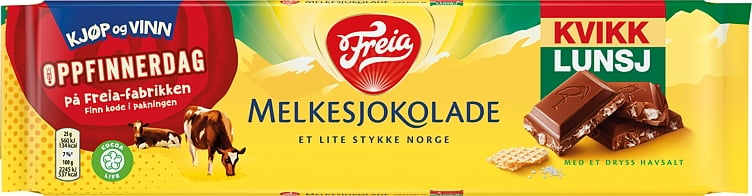 Melkesjokolade med kvikk lunsj 200g