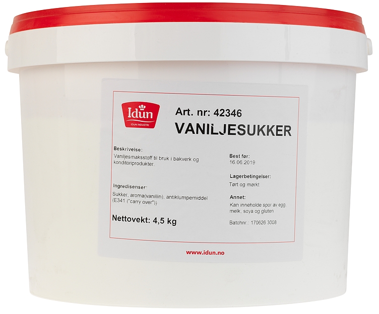 Vaniljesukker spann   4,5 kg