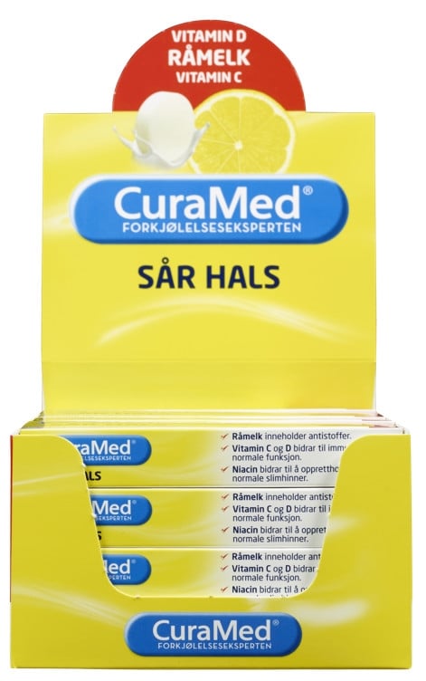 Curamed sår hals m/råmelk 20stk