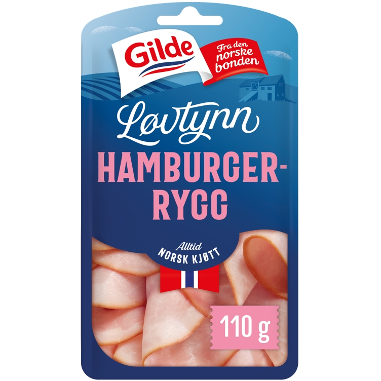 Hamburgerrygg løvtynn 110g