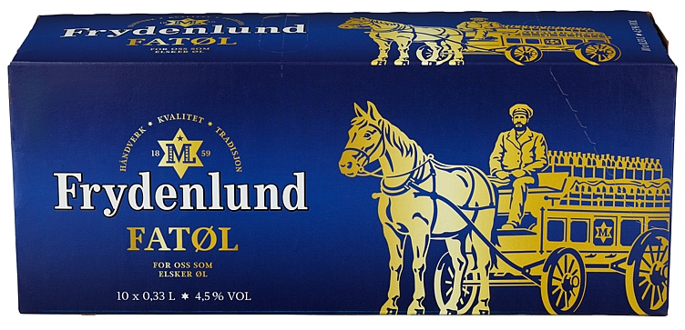 Frydenlund fatøl 10pk   4,7%   30x33cl