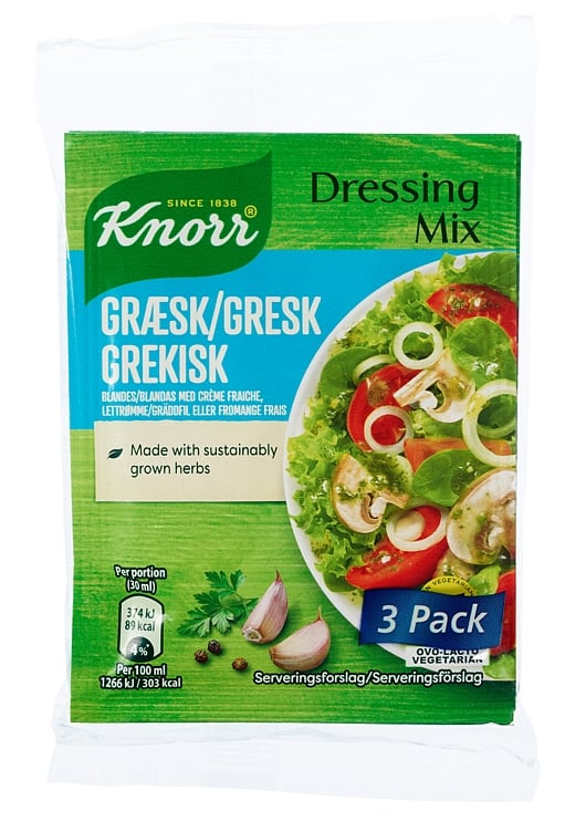 Knorr dressingmix gresk 24 gr 3-pk